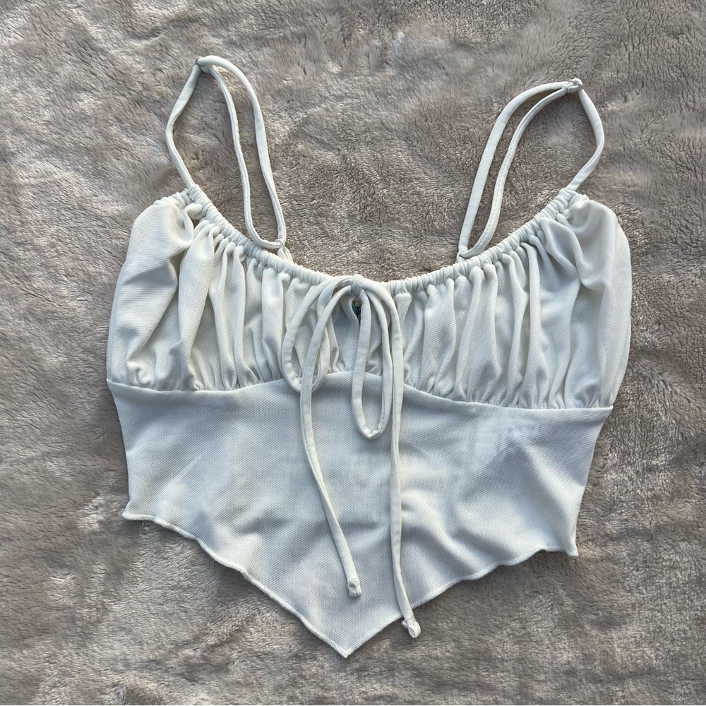 UO White Bow Tank
